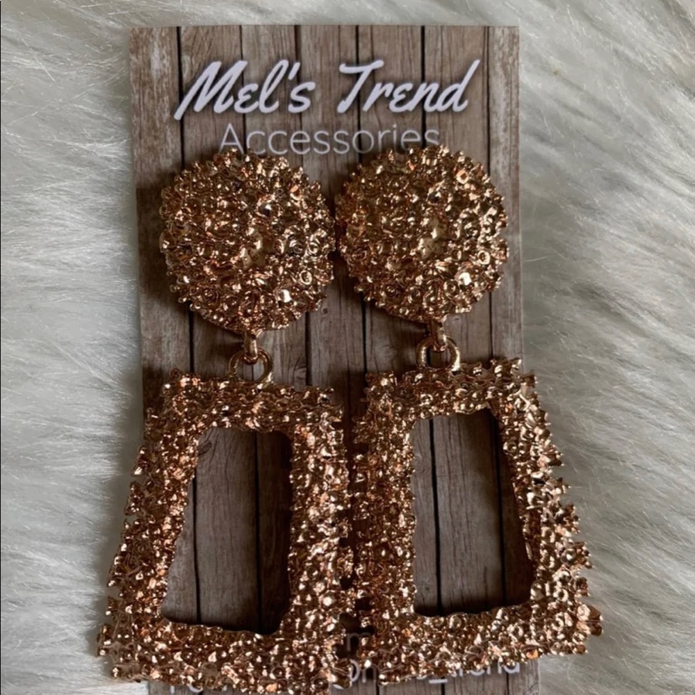 Rose gold earrings